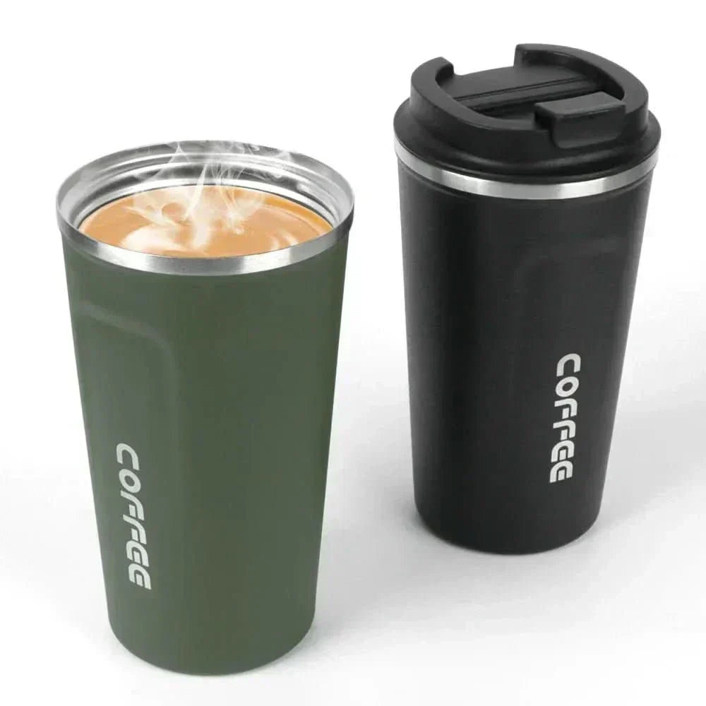 PathQuest Stainless Steel Thermal Mug 380ml/510ml Insulated Travel Mug Leak-Proof