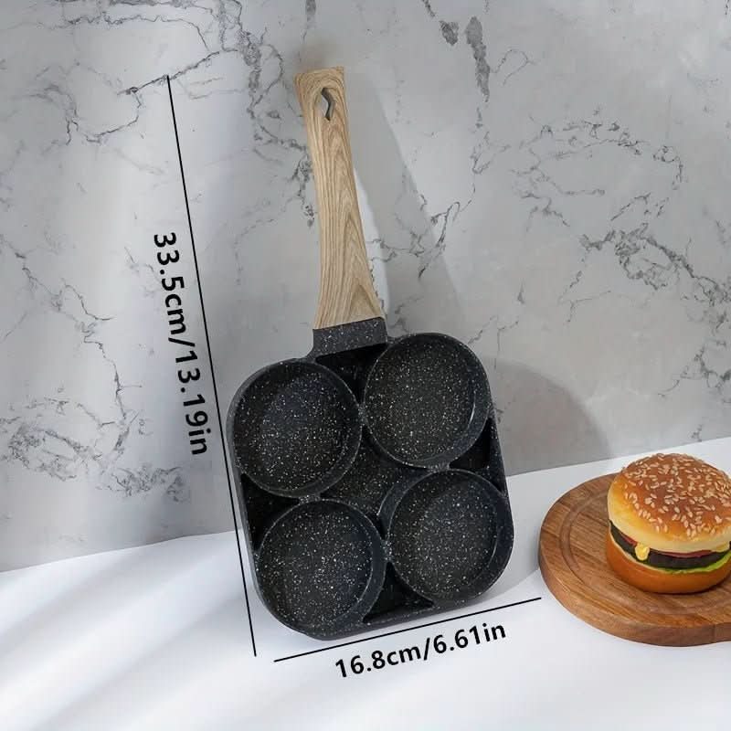 NovaChef Nepřilnavá pánev se 4 otvory na vejce a palačinky, odolný hliník