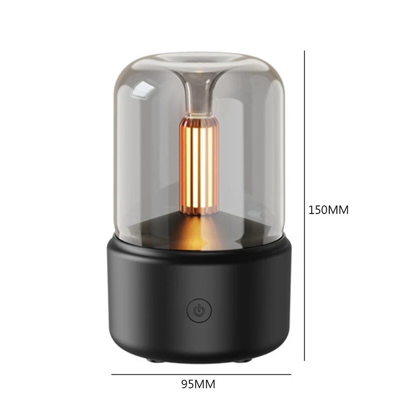 Musta-valkoinen sähköinen diffuuseri aromaterapiaan ja ilmankostutukseen