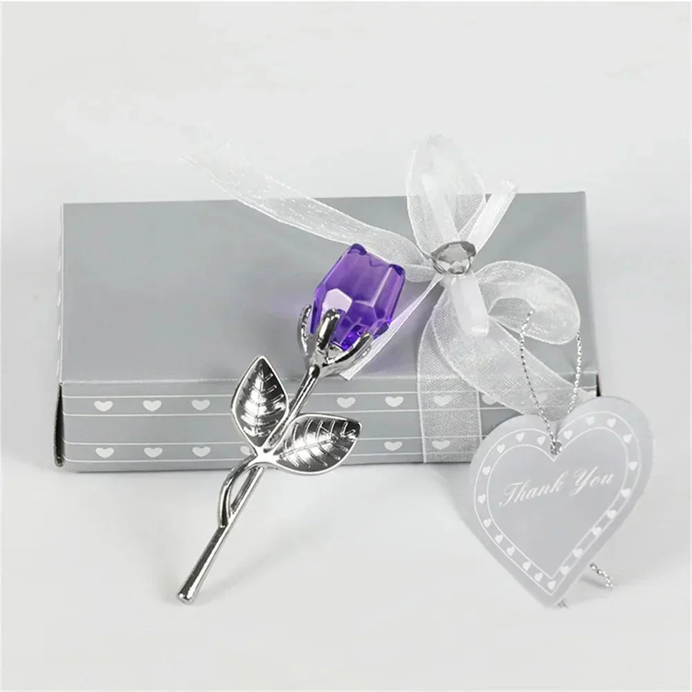 Lumelora Elegant Crystal Rose Timeless Keepsake With Gold Or Silver Stem