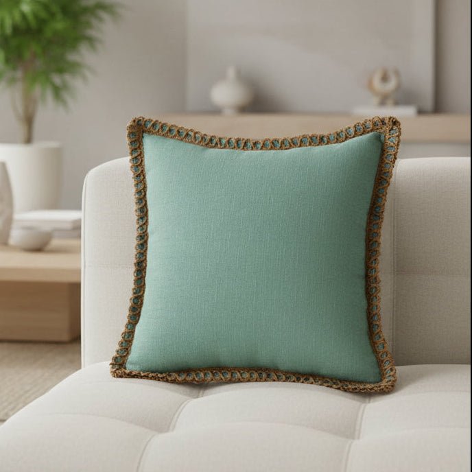 LuminaVie Elegant French Style Decorative Pillow With Vibrant Color Design