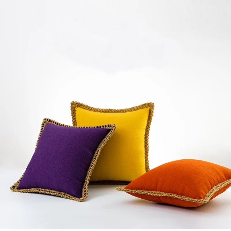 LuminaVie Elegant French Style Decorative Pillow With Vibrant Color Design