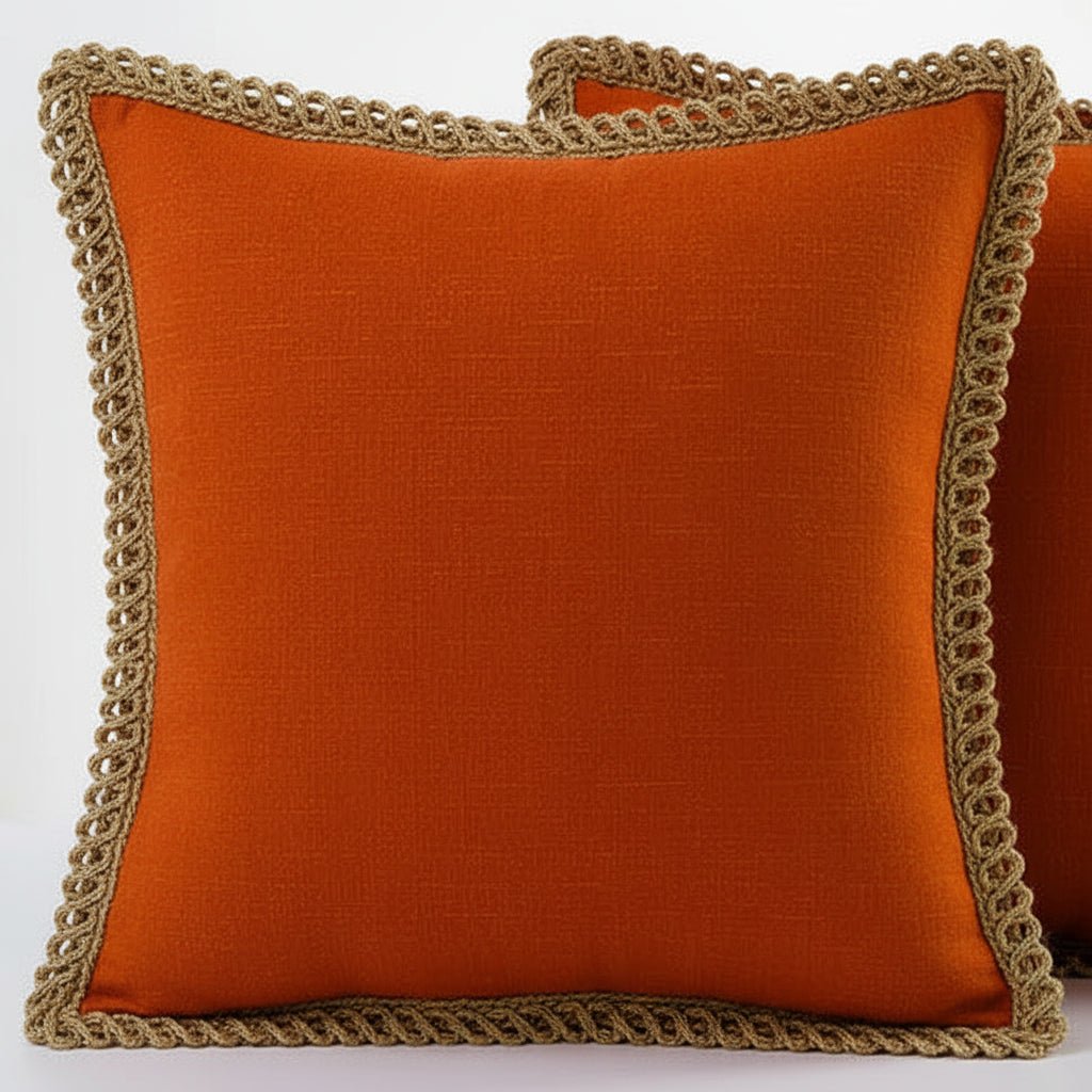 LuminaVie Elegant French Style Decorative Pillow With Vibrant Color Design