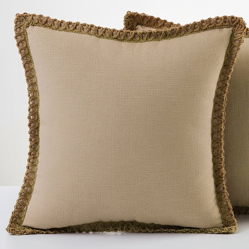 LuminaVie Elegant French Style Decorative Pillow With Vibrant Color Design