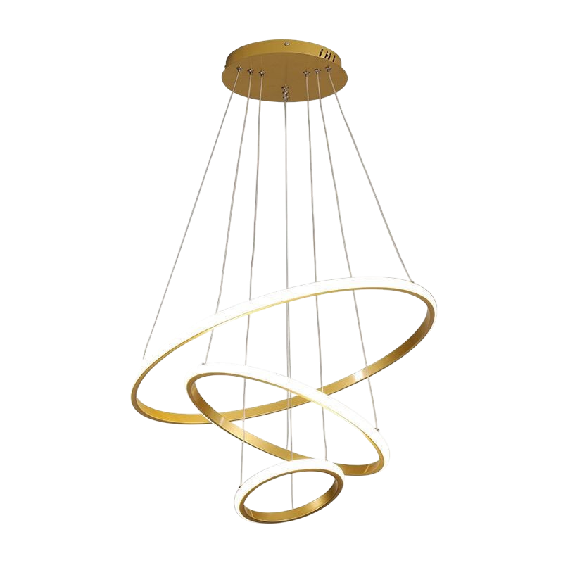 Three Layer Modern Chandelier With Elegant Design And LED Bulbs, Height Adjustable