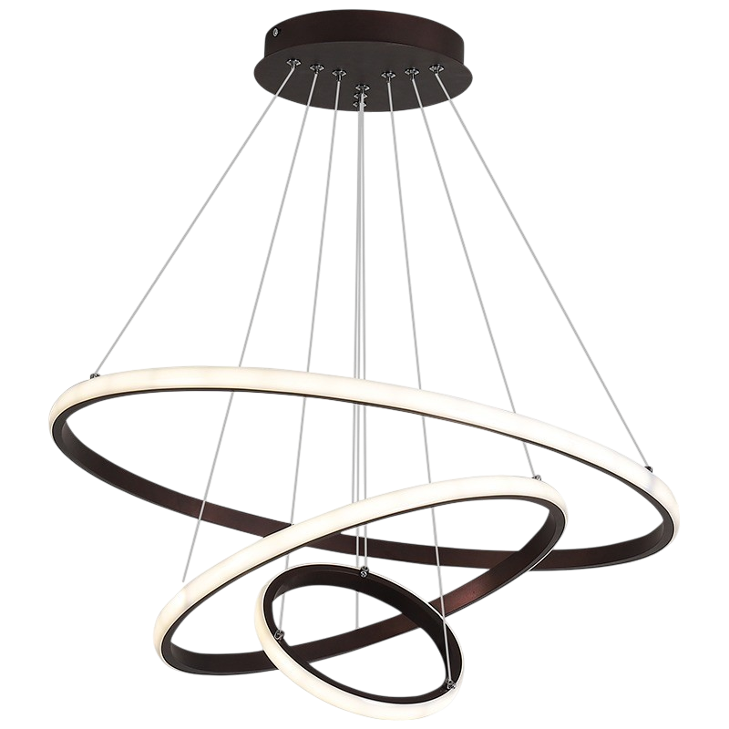 Three Layer Modern Chandelier With Elegant Design And LED Bulbs, Height Adjustable