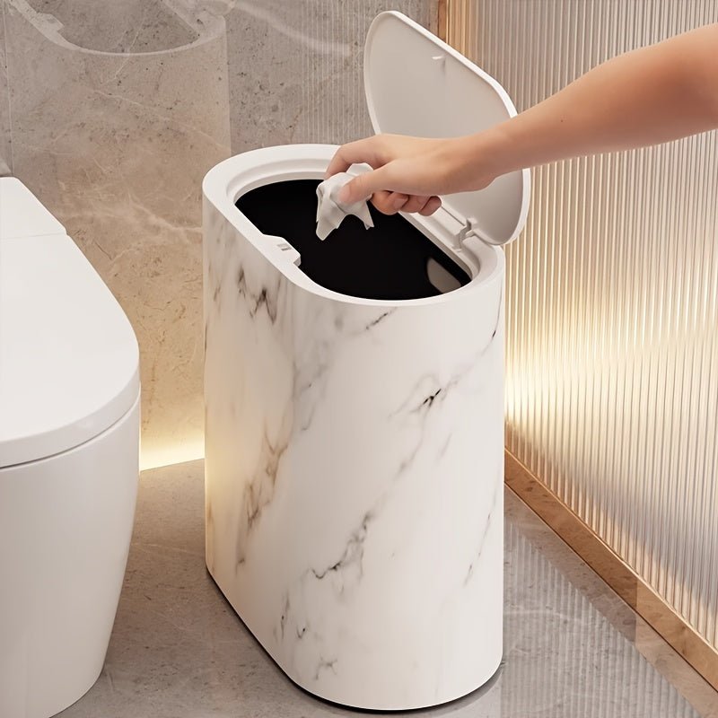 Elegantní oválný odpadkový koš pro moderní interiérový styl