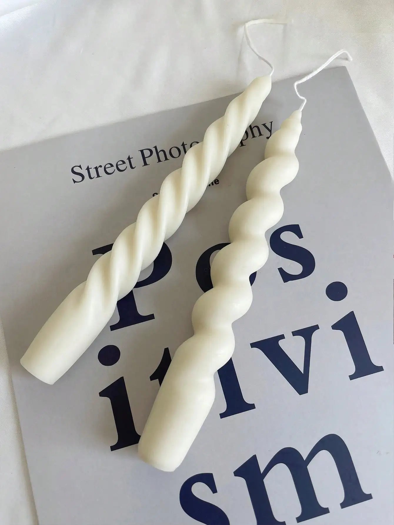 LunaTwist Elegant Twisted Soy Taper Candles For Gentle Ambient Lighting