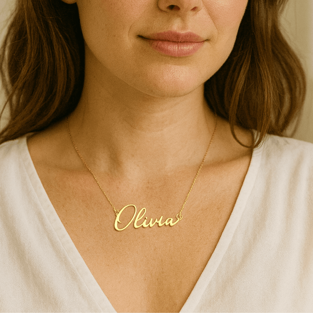 Aurea Personalized Name Necklace In Stainless Steel For Women