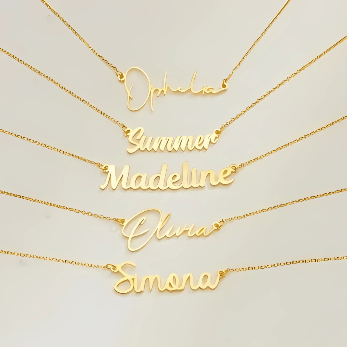 Aurea Personalized Name Necklace In Stainless Steel For Women