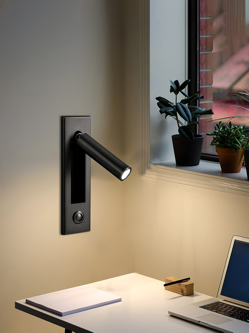 Lampada da parete incorporata per comodino, ideale per la lettura notturna e l'atmosfera