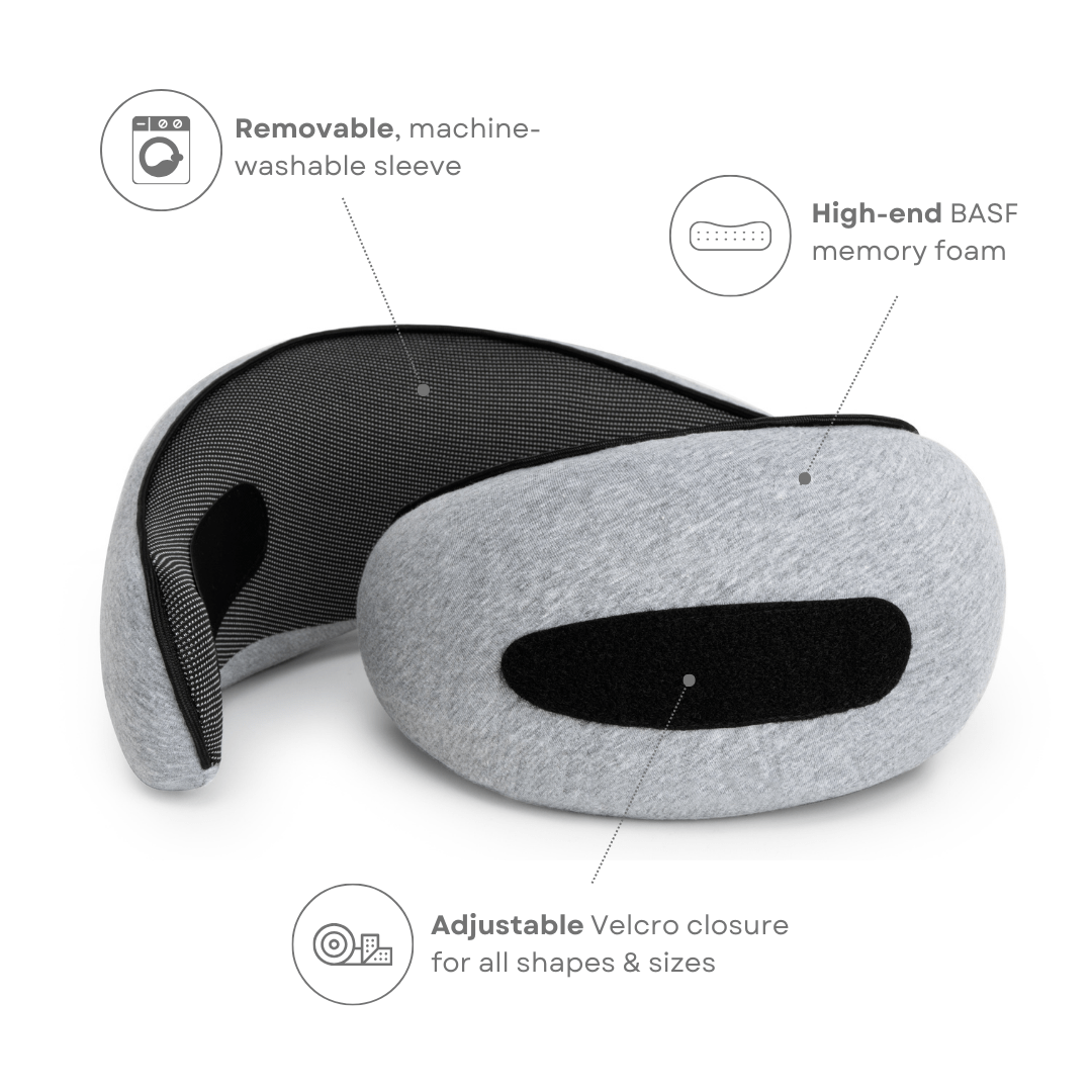 NobleNest Ergonomic Travel Pillow For Ultimate Comfort