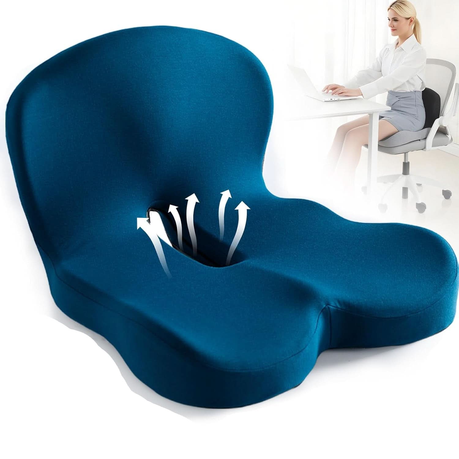 PostureEase Pad Premium Memory Foam Pillow For Posture And Comfort