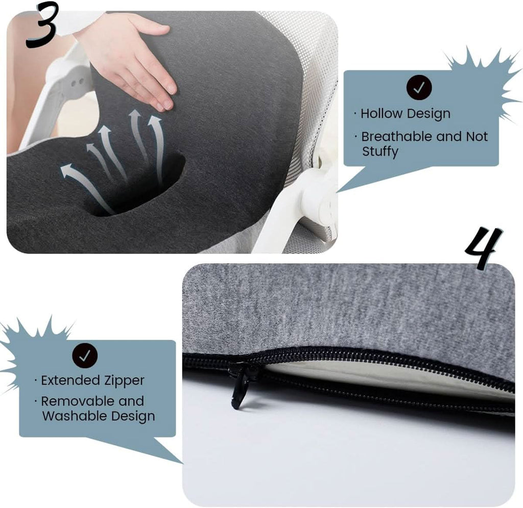 PostureEase Pad Premium Memory Foam Pillow For Posture And Comfort
