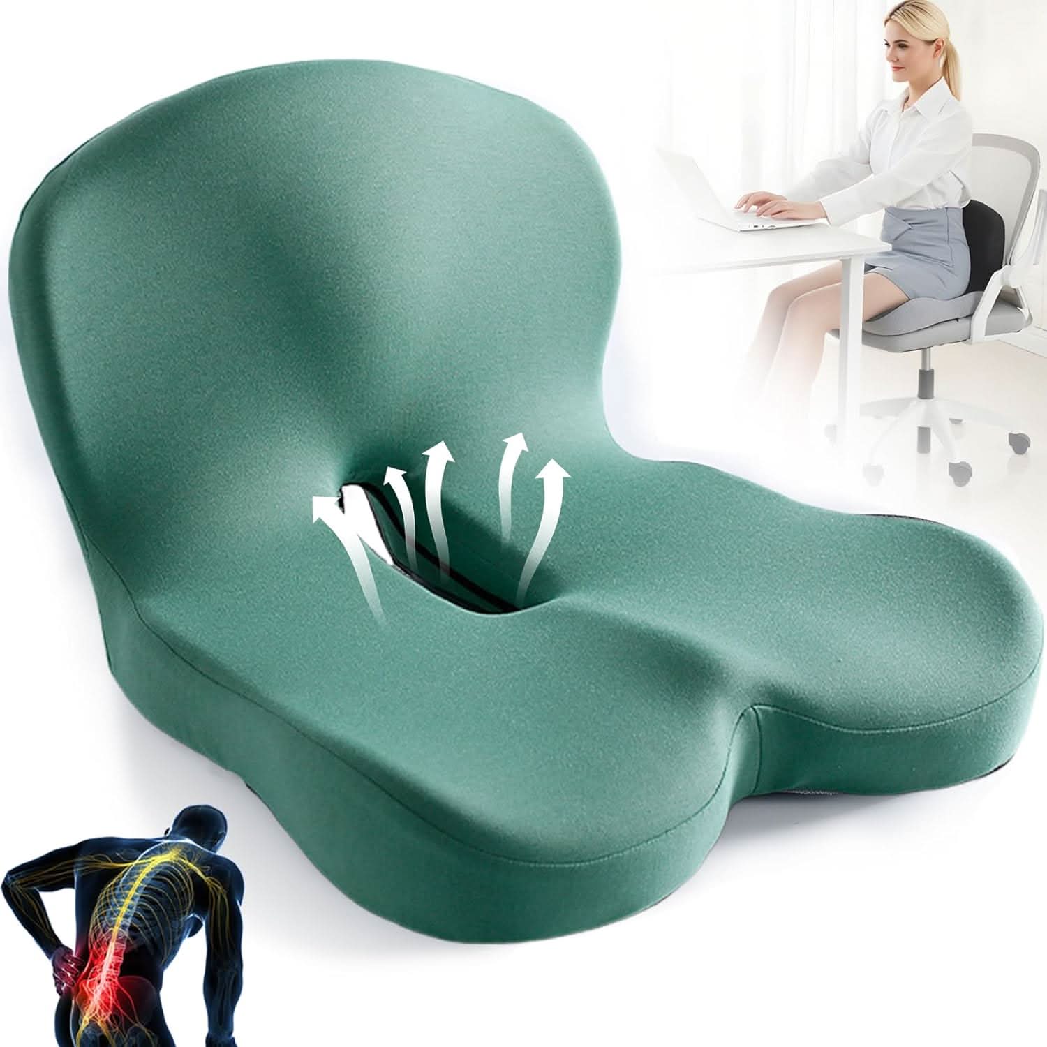 PostureEase Pad Premium Memory Foam Pillow For Posture And Comfort