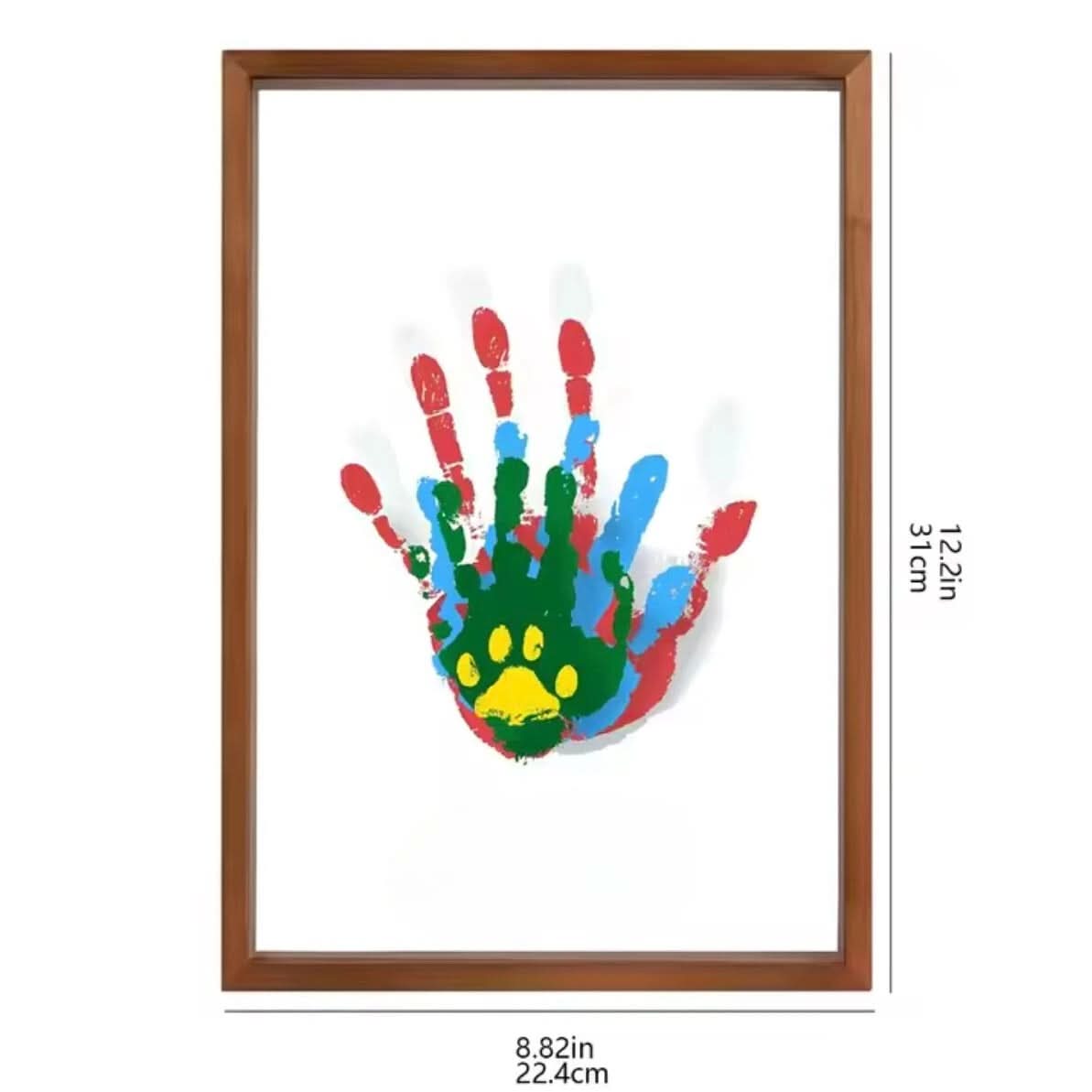 Timeless Moments Baby-Erinnerungsrahmen aus Holz mit Ton für Hand- und Fußabdrücke