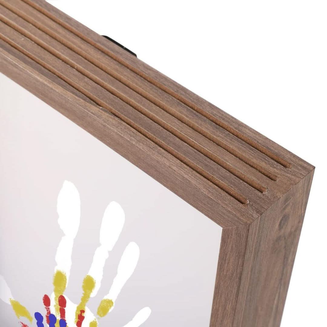 Timeless Moments Baby-Erinnerungsrahmen aus Holz mit Ton für Hand- und Fußabdrücke