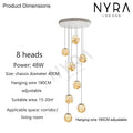 Bella Glass Ball Chandelier | Fervei