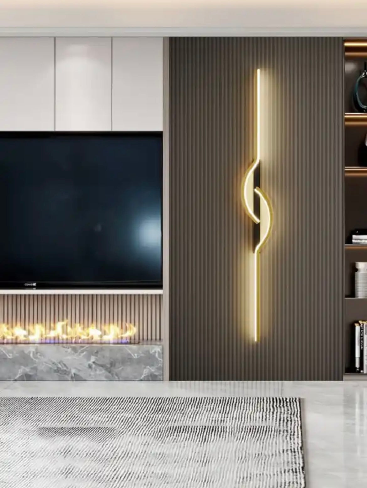 LumaArc Moderní nástěnná lampa z hliníku a akrylu s LED osvětlením