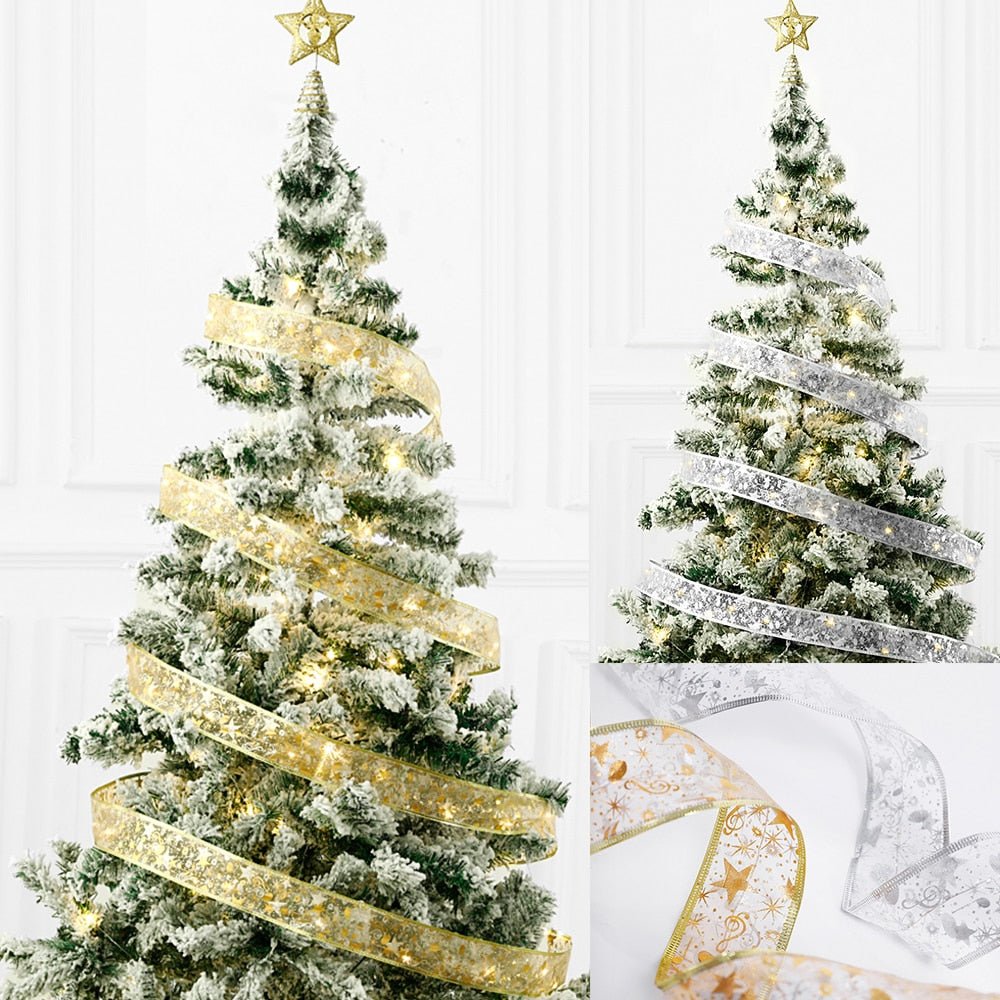 TwinkleGrove Double Layer LED String Lights for Christmas Trees