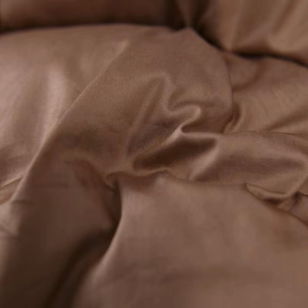 Liora Brown Comforter With Goose Down For Lightweight Luxury
