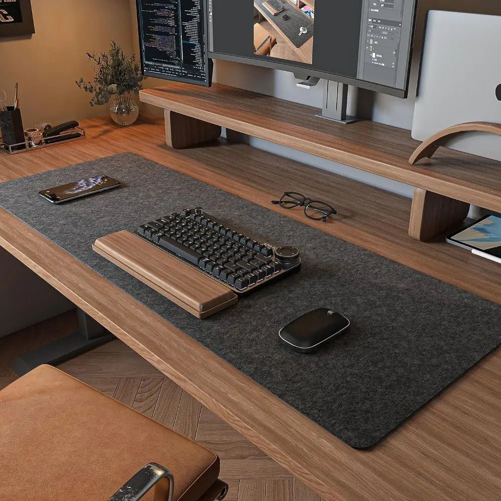 WeaveCraft Handmade-Looking Wool Felt Mouse Pad, Premium Quality, Non Slip