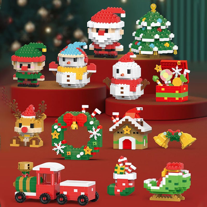 Bright Blocks Christmas Building Blocks for Creative Construction