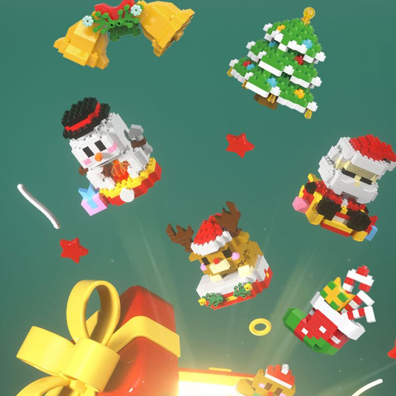 Bright Blocks Christmas Building Blocks for Creative Construction
