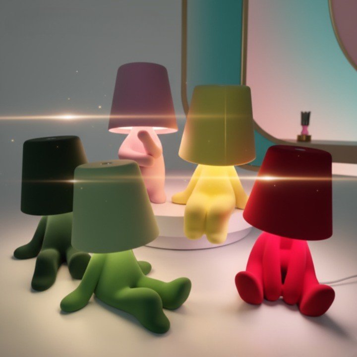 Figure Glow LED Lamp In Human Shape For Creative Table And Room Lighting