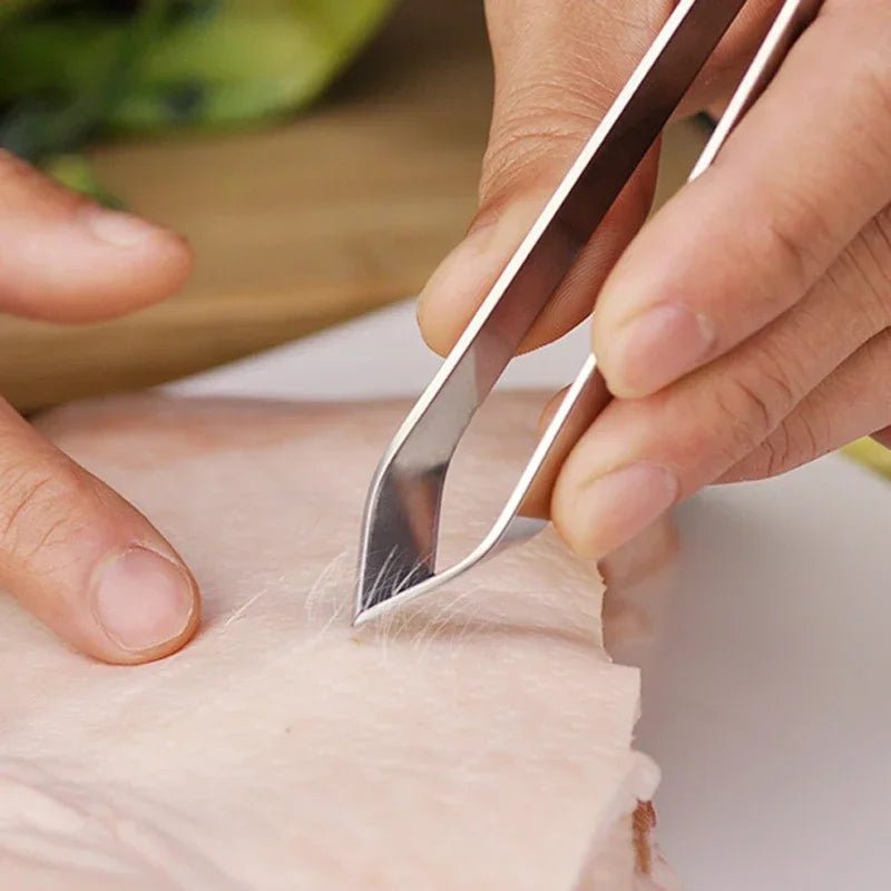 FinGrip Stainless Steel Fishbone Tweezers For Quick Deboning
