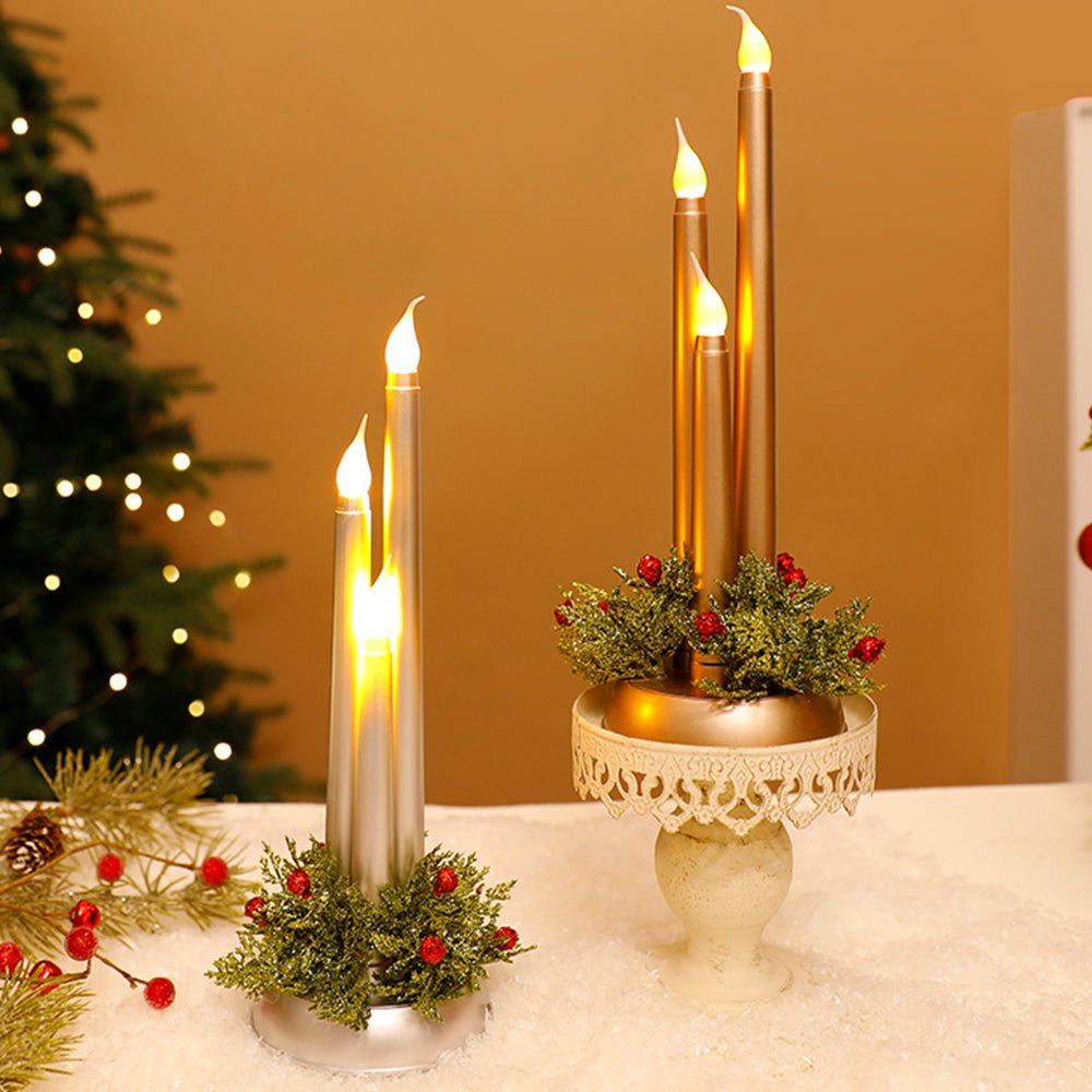 EverGlow Flammefri LED Julelys med Realistisk Flimren