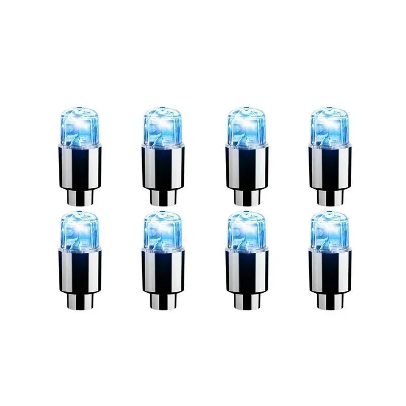 أغطية صمامات لومة ريم LED للإطارات والدراجات، طقم 2 أو 10 قطع