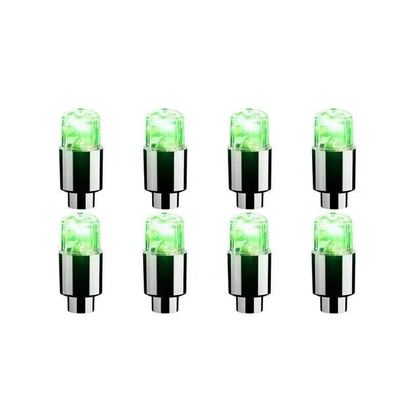 أغطية صمامات لومة ريم LED للإطارات والدراجات، طقم 2 أو 10 قطع