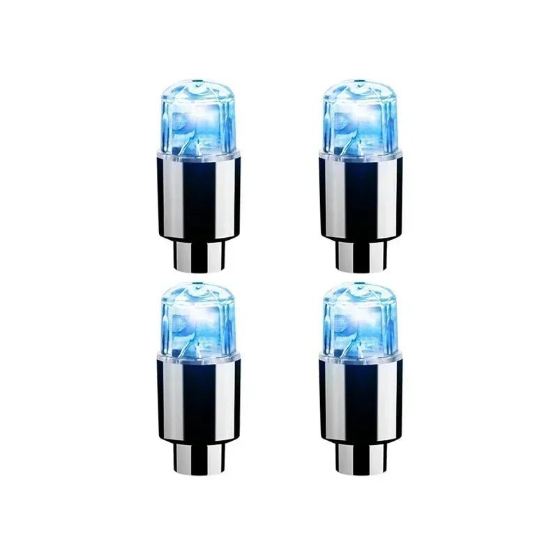 أغطية صمامات لومة ريم LED للإطارات والدراجات، طقم 2 أو 10 قطع