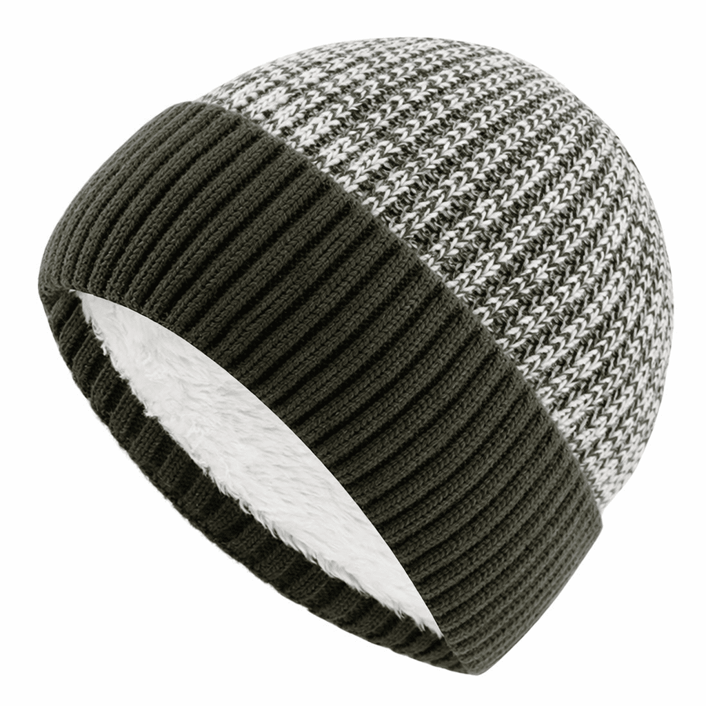 LumaWear Two-Tone Fleece-Lined Beanie For All-Day Warmth