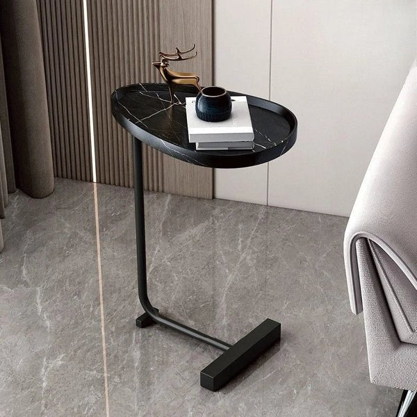 NovaNest Compact C-Shaped Side Table For Sofa Use And Bed Work