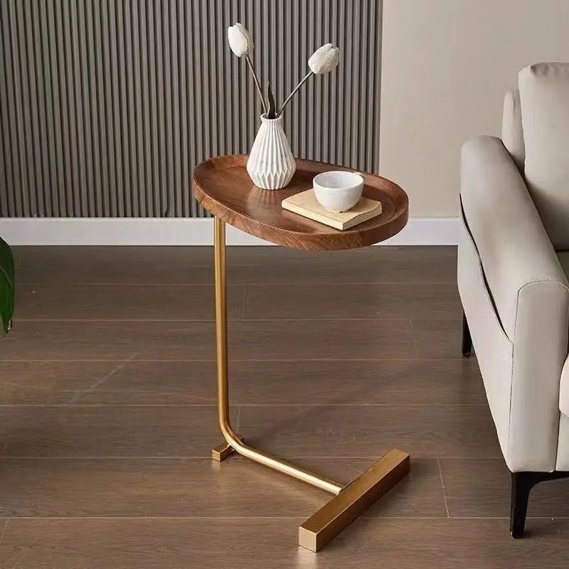 NovaNest Compact C-Shaped Side Table For Sofa Use And Bed Work