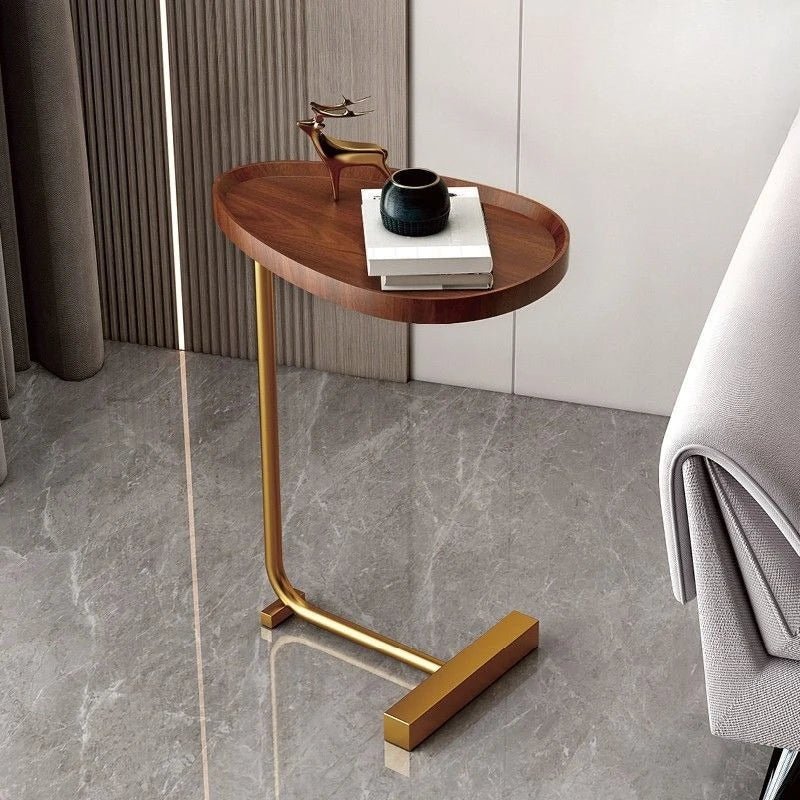 NovaNest Compact C-Shaped Side Table For Sofa Use And Bed Work