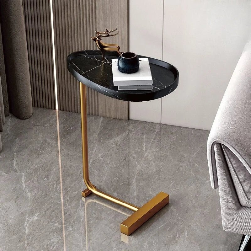 NovaNest Compact C-Shaped Side Table For Sofa Use And Bed Work