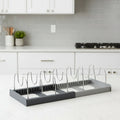 OrgaFlex Adjustable Metal Kitchen Shelf With Non Slip Feet