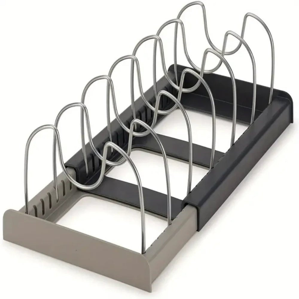 OrgaFlex Adjustable Metal Kitchen Shelf With Non Slip Feet