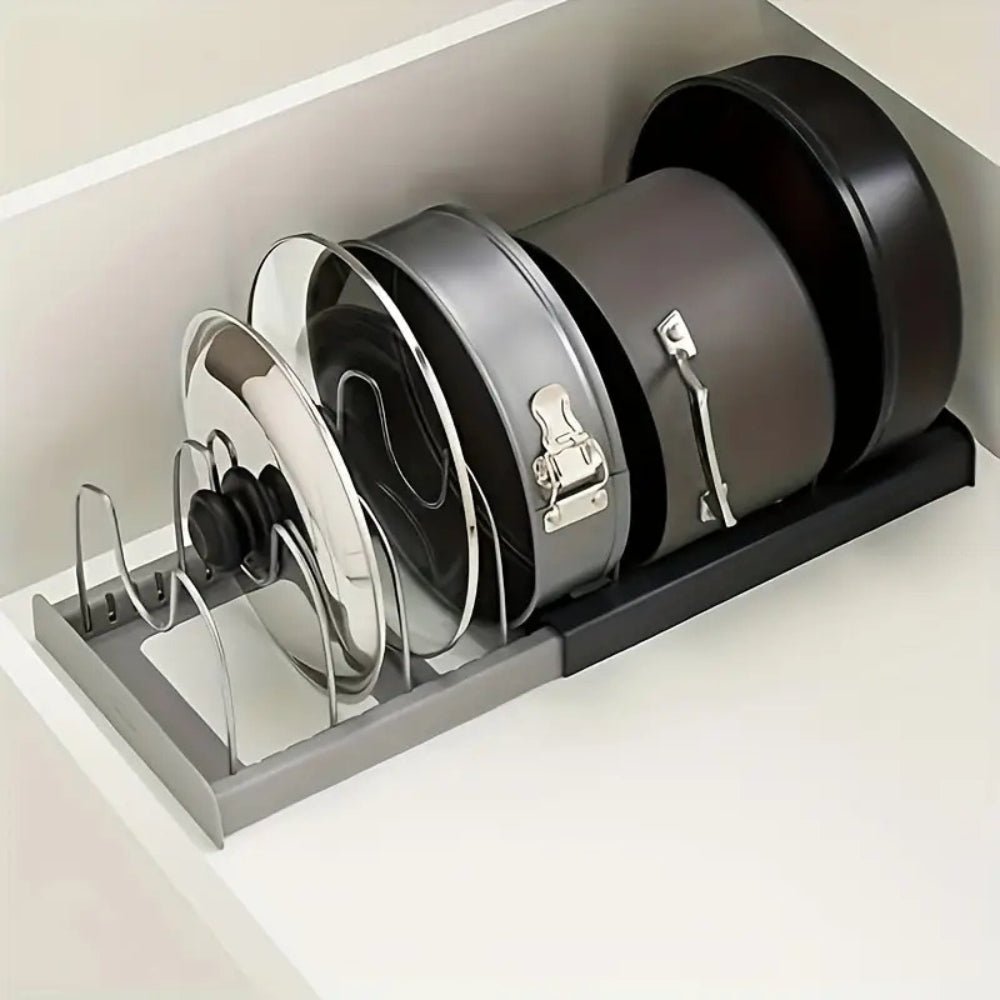 OrgaFlex Adjustable Metal Kitchen Shelf With Non Slip Feet