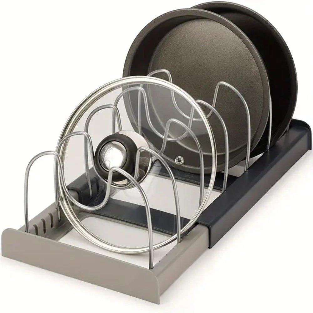 OrgaFlex Adjustable Metal Kitchen Shelf With Non Slip Feet