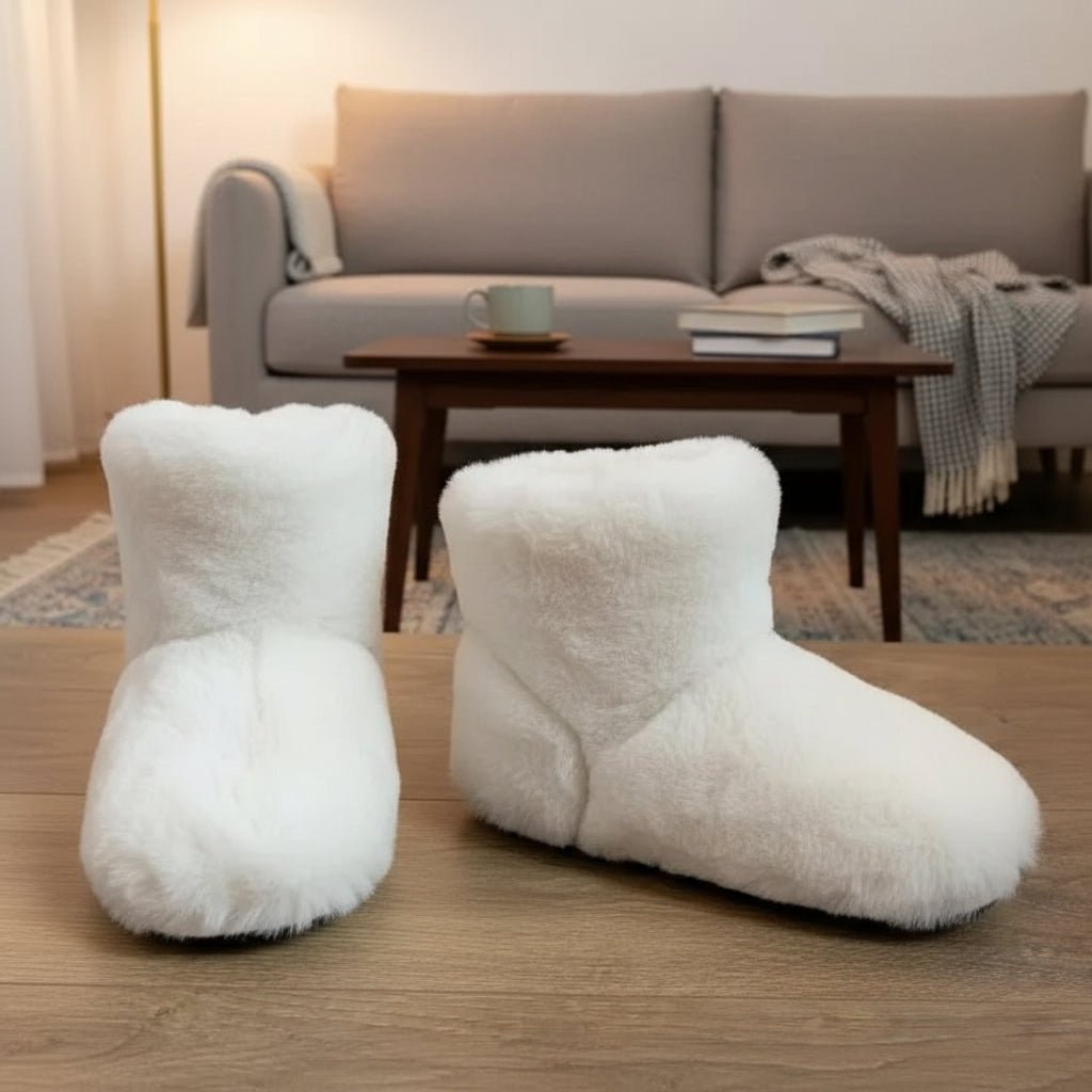 CozyNest Plush Winter Indoor Slippers For Women And Men With Soft Sole