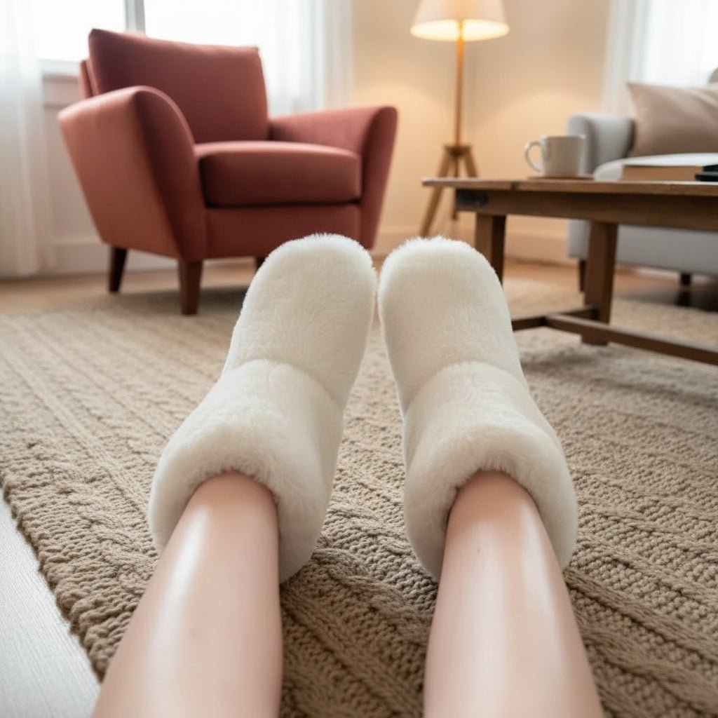CozyNest Plush Winter Indoor Slippers For Women And Men With Soft Sole