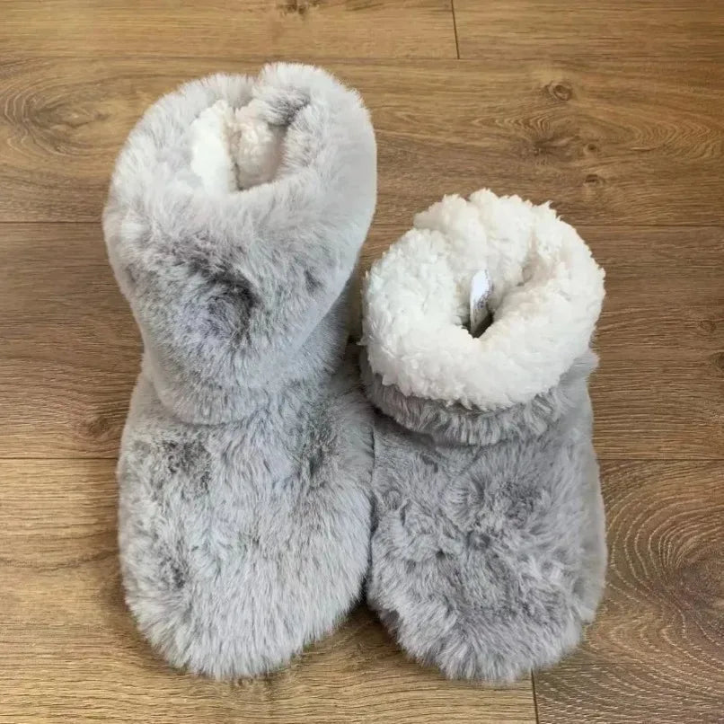 CozyNest Plush Winter Indoor Slippers For Women And Men With Soft Sole