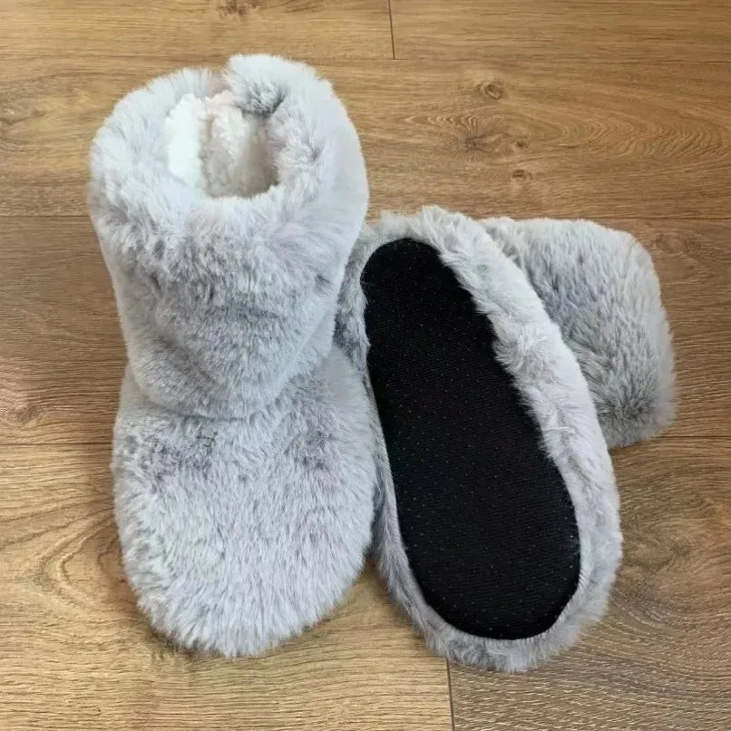 CozyNest Plush Winter Indoor Slippers For Women And Men With Soft Sole