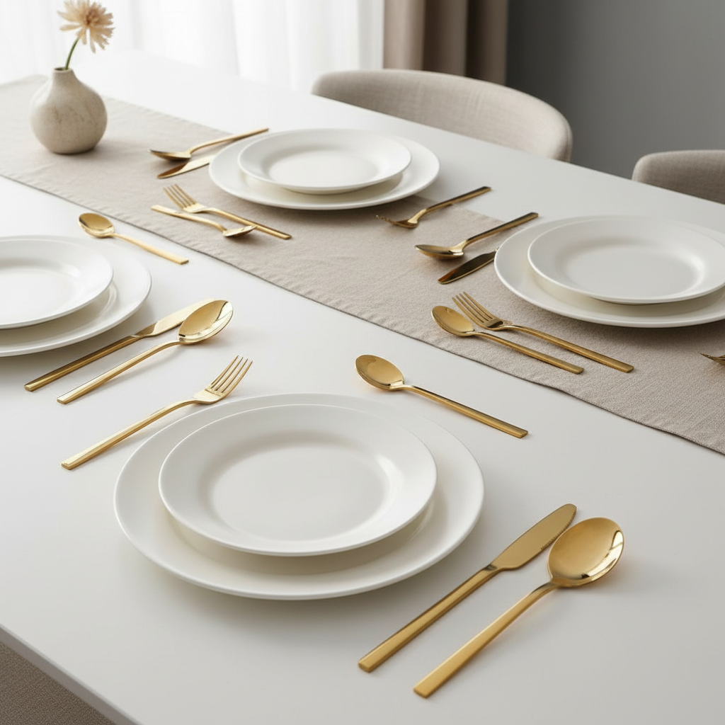 30-delt bestikksett for seks personer laget av 18/10 rustfritt stål