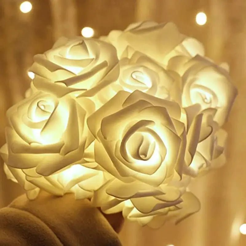 LumiHeart Warm LED Rose String Lights for Valentine Day Decor