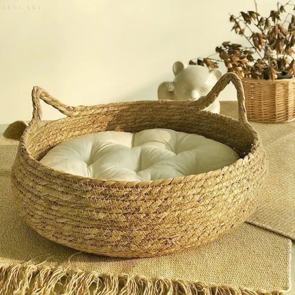 Lit rond ultra doux WhiskerNest pour chat pour confort douillet